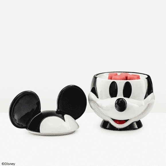 Scentsy Disney Mickey Mouse Wax Melt Warmer Black White Red Classic Enthusiasts - Picture 2 of 4